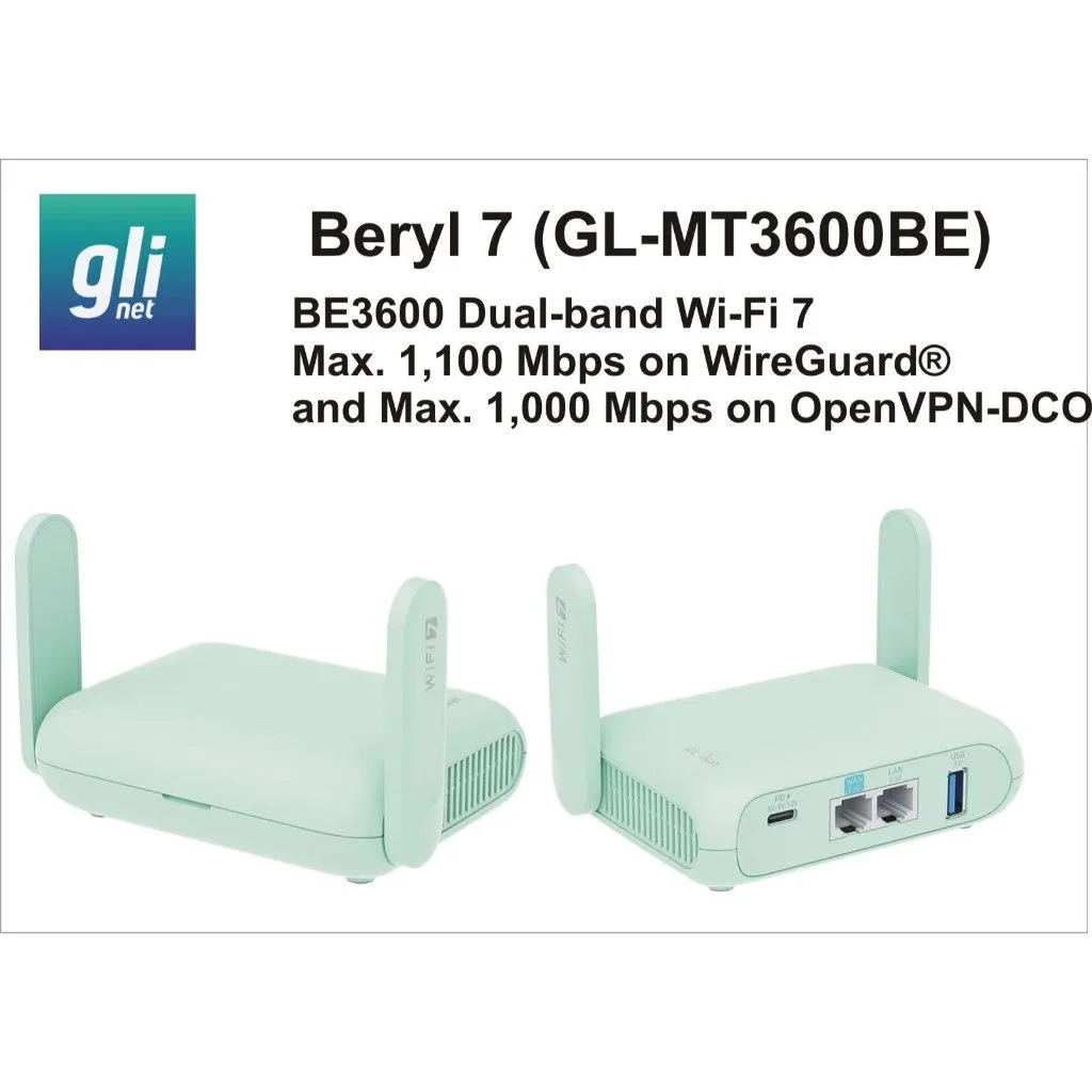 GL.iNet's Fastest VPN Dual-band Wi-Fi 7 Travel Router GL-MT3600BE - Image 2